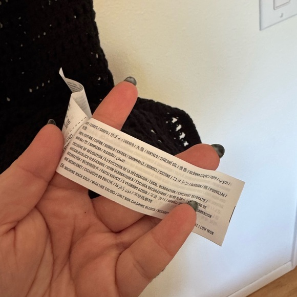 NEW Abercrombie & Fitch Crochet Mini Cover Up Dress Size Medium Black NWOT - Picture 8 of 8